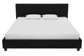 Black Linen King Upholstered Platform Bed Frame K37077