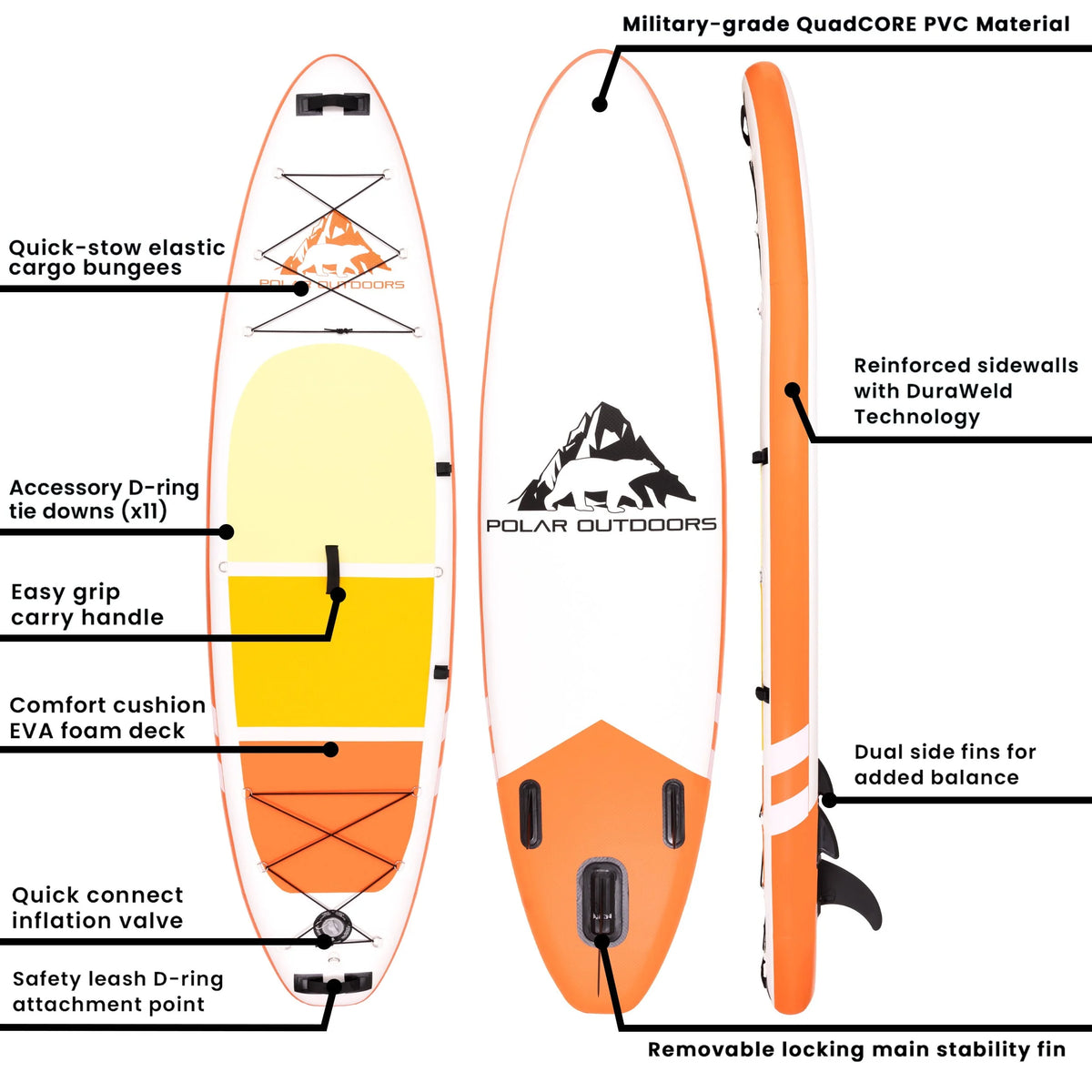Inflatable Stand Up Paddle Board with Non-Slip Deck V8070