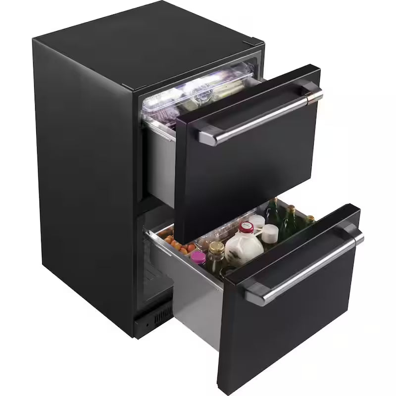 5.7 cu. ft. Matte Black Undercounter Dual-Drawer Refrigerator W22482