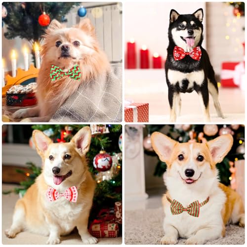 10 PCS Dog Bowtie Collar Plaid Patterned I82299