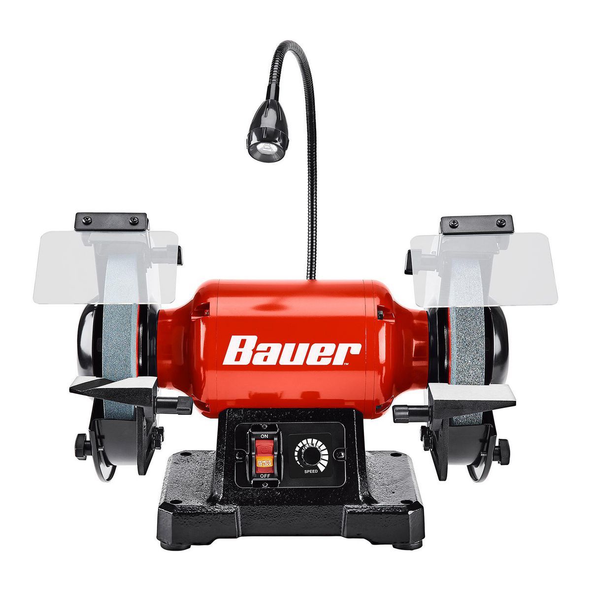 8 in. Variable-Speed Bench Grinder with LED Work Light E262