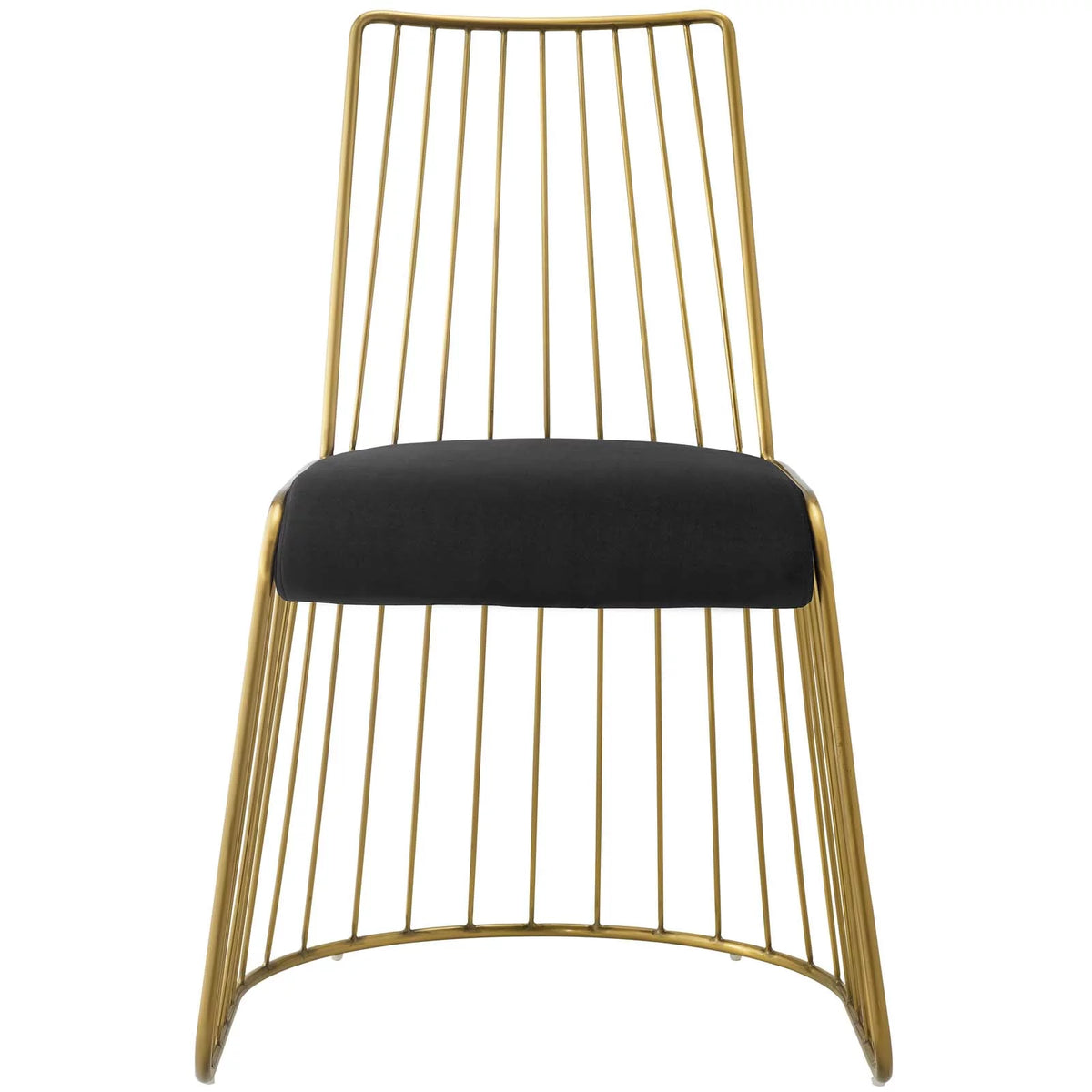 Gold Stainless Steel Performance Velvet Dining Chair J804651