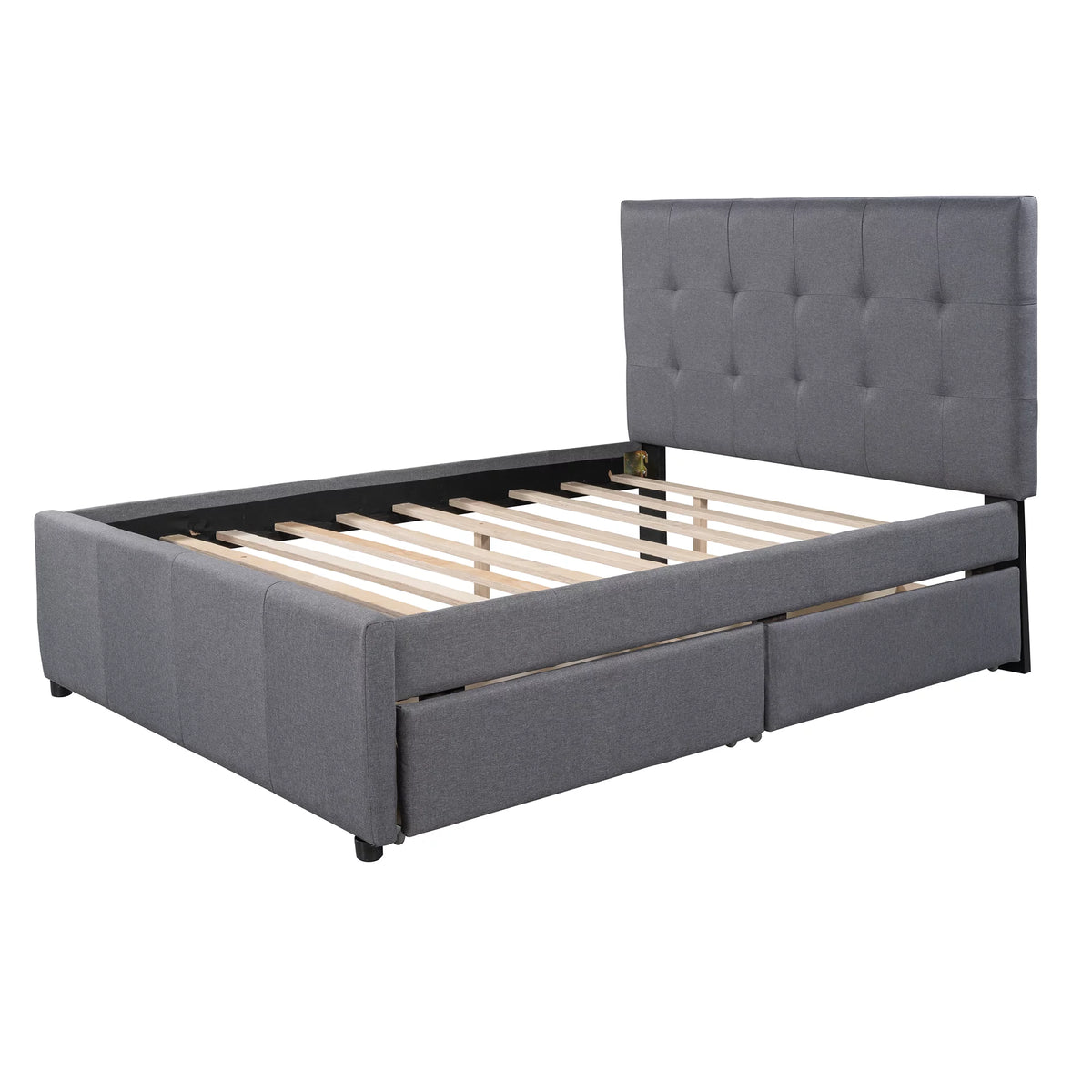 Full Size Upholstered Platform Bed with Two Storage Drawers U911565