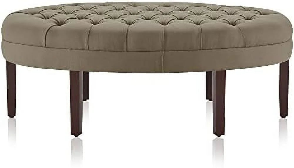 Light Brown Upholstered Ottoman Bench I46683