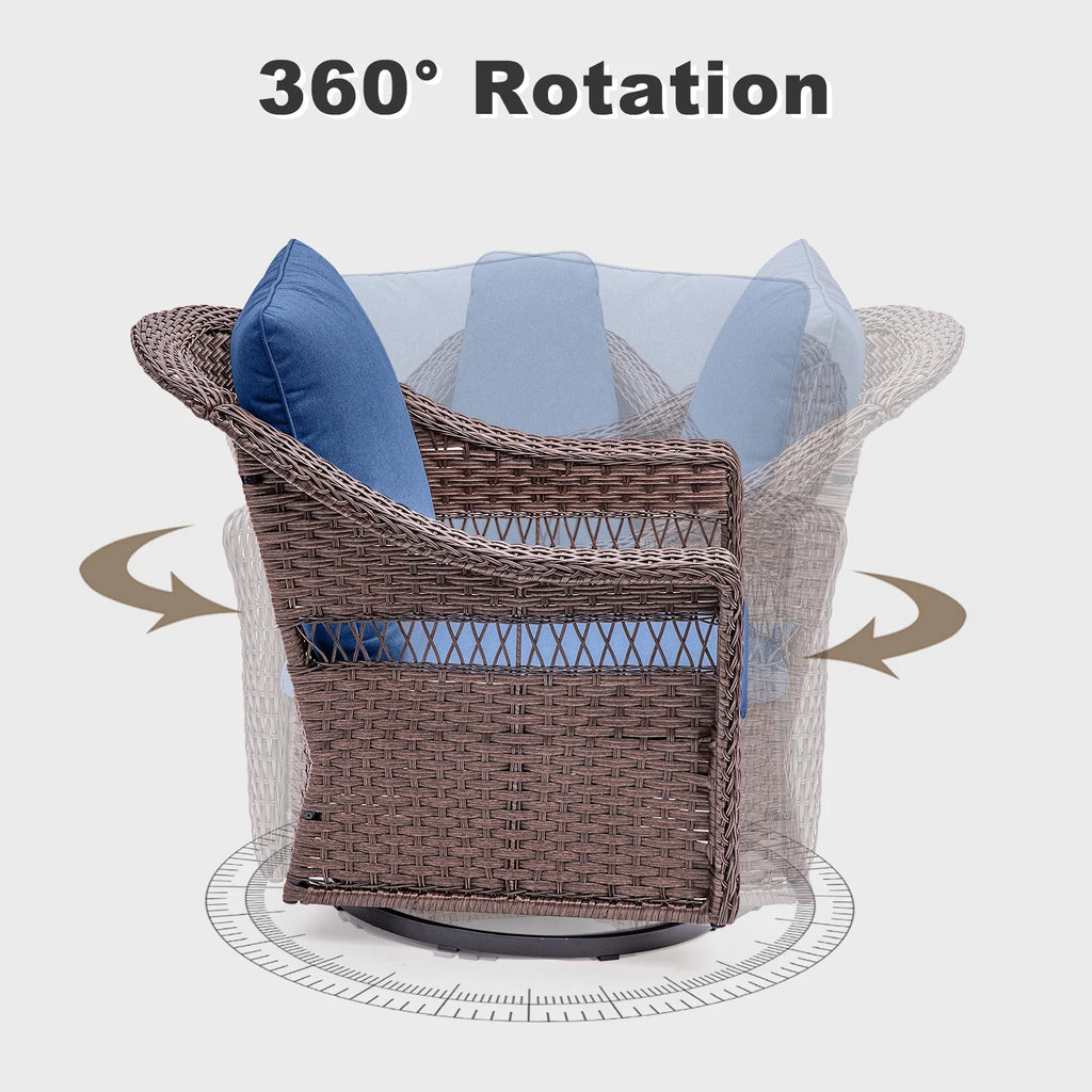 7 Pieces Rattan Patio Sofa Set with Cushions P890