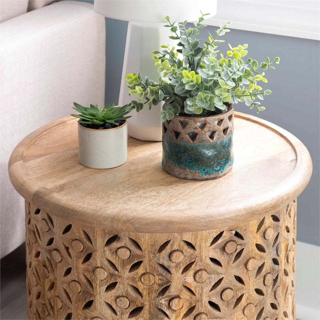 Mango Wood Side Table Y15368