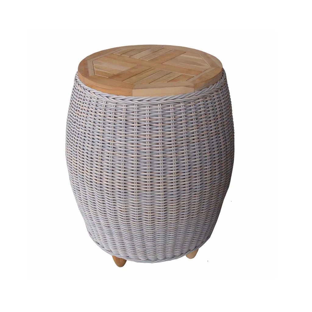 Outdoor End Table With Teak Top E933112