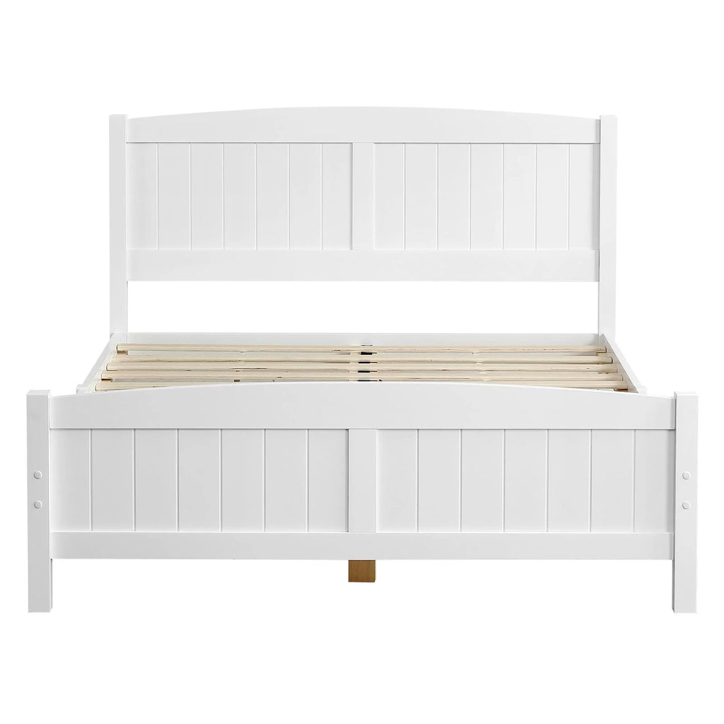 Queen Solid Pine Wood Platform Bed Frame with Headboard D420