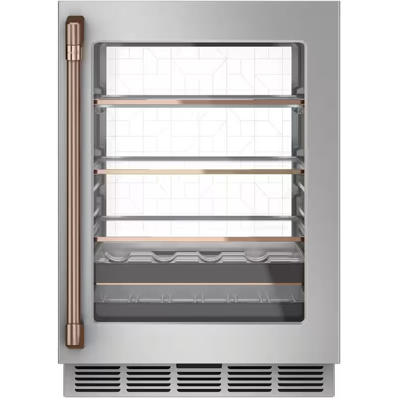 24 in. 14-Bottle Wine and 126-Can Beverage Cooler in Stainless Steel J845296