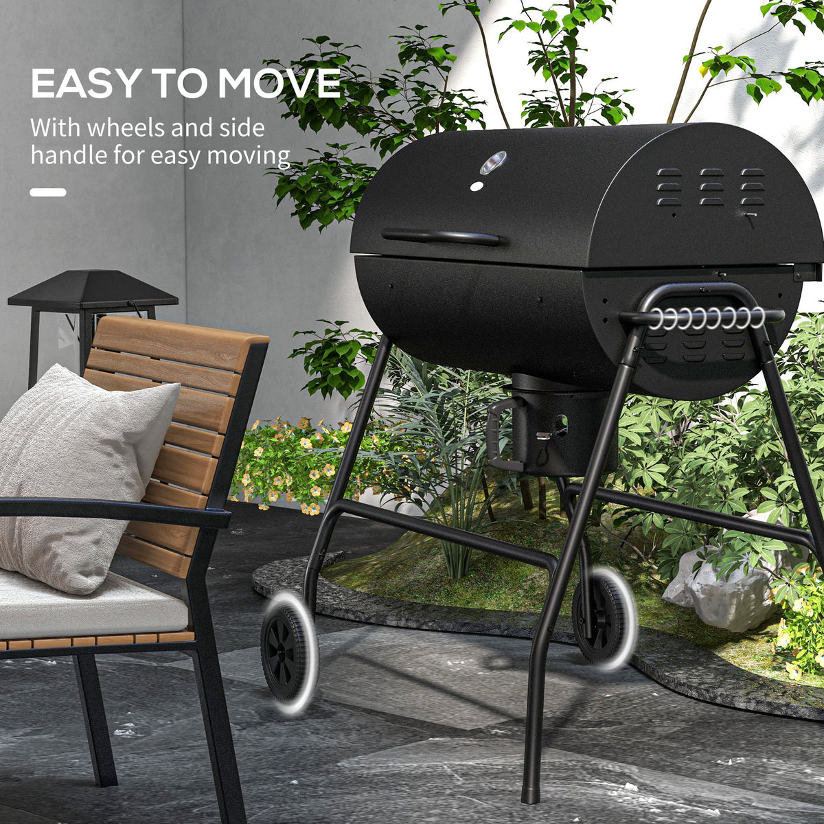 Wheeled Charcoal BBQ Grill Z71403