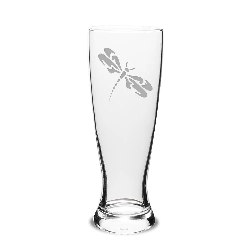 Deep Etched Beer Pilsner Glass R8328