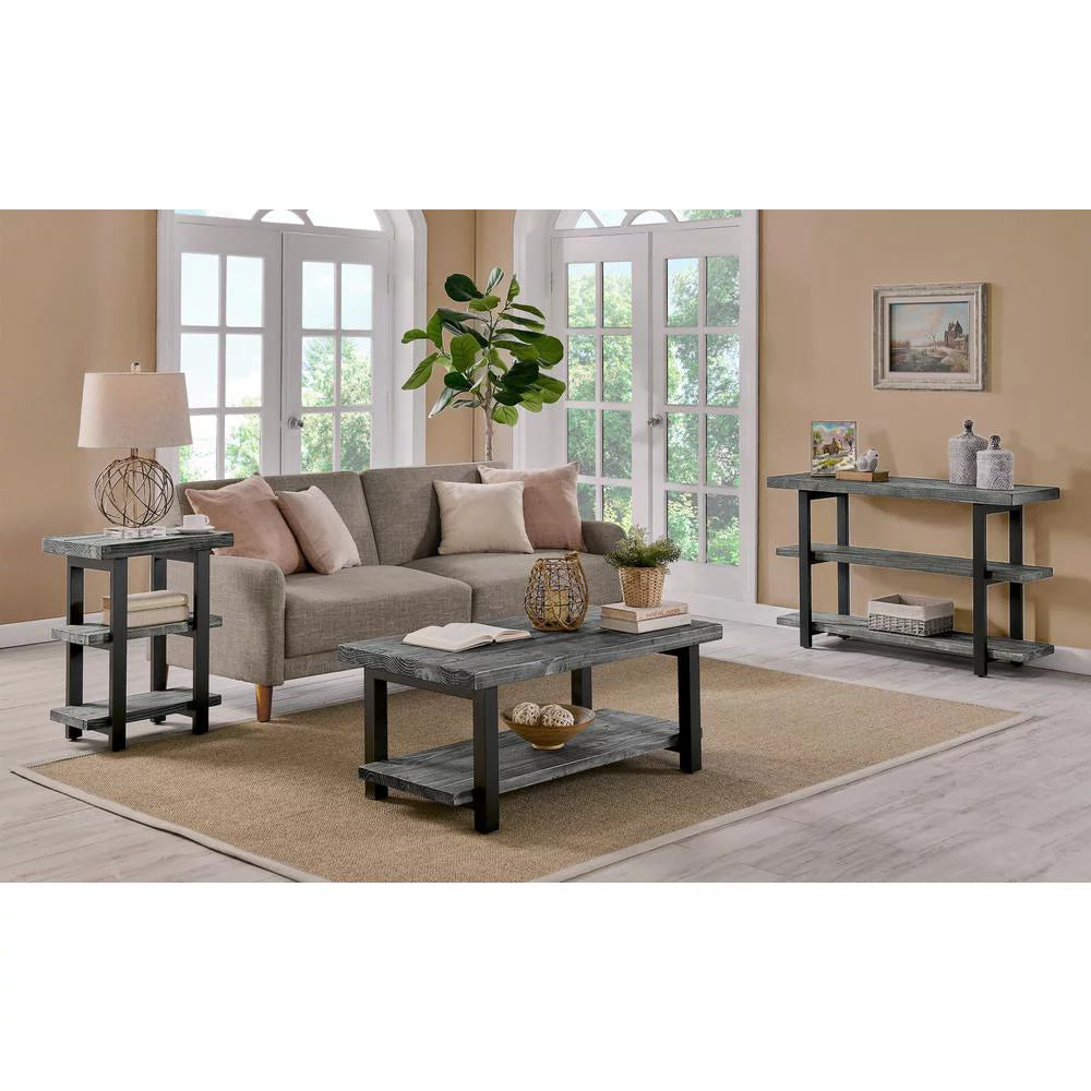 42" Metal and Reclaimed Wood Coffee Table A33240