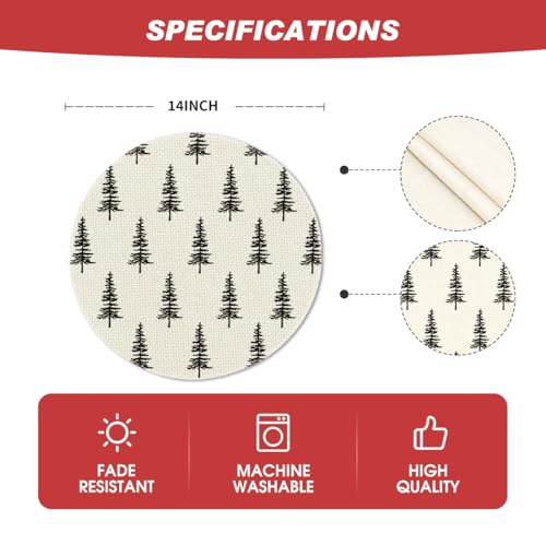 Green Christmas Placemats Set of 4 M14925