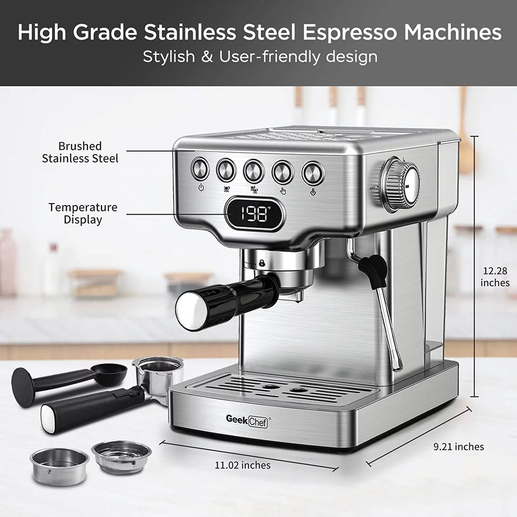20 Bar Espresso Machine 1.5L Stainless Steel U839