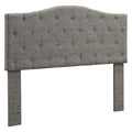 Gray Tufted Fabric Full/Queen Headboard O543548