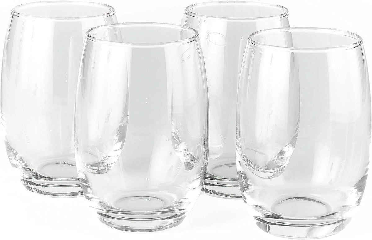 Stemless Wine Glasses Set Of 4, 15.5 Ounce C382