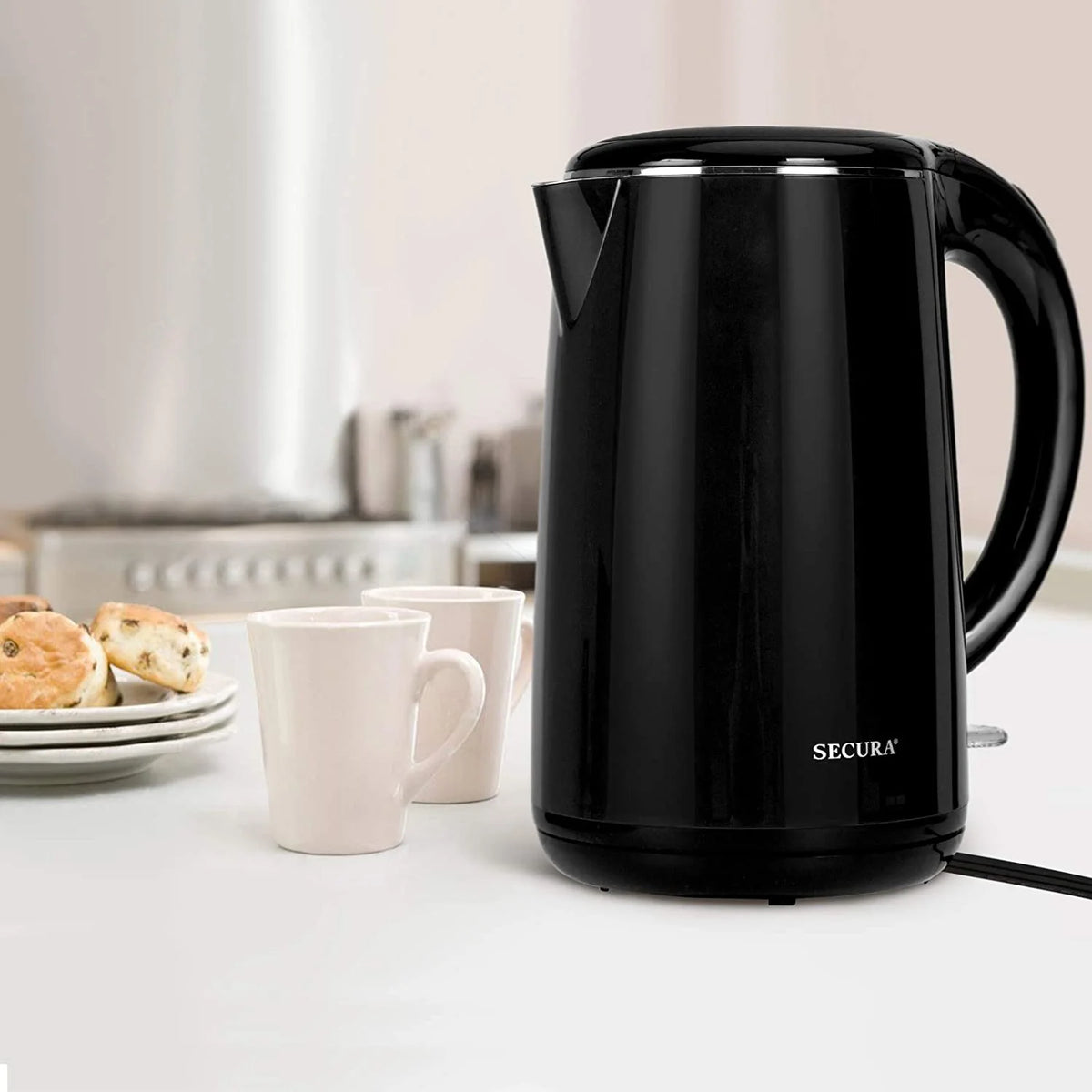 Stainless Steel Double Wall Electric Water Kettle 1.8 Quart P8122