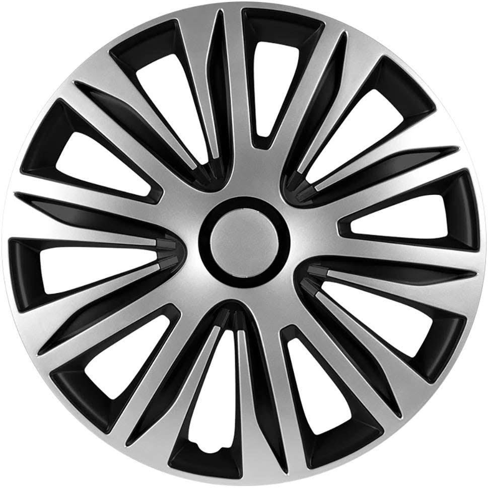 15-inch Silver/Black Wheel Covers Set U293