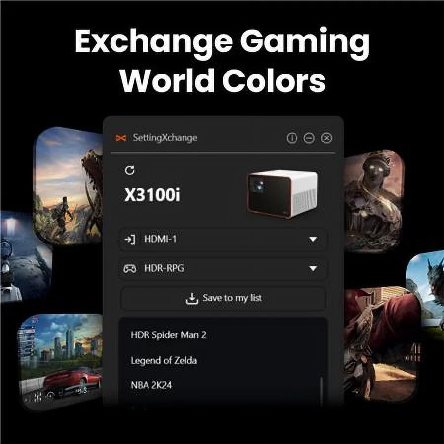 True 4K UHD HDR 4LED 3300 Lumens Gaming Projector R3085