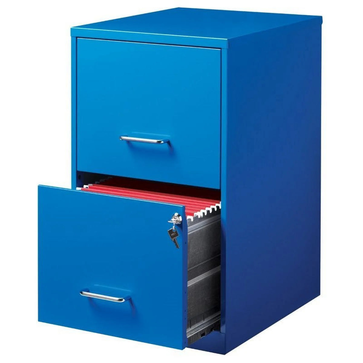 2 Drawer Metal File Cabinet in Blue J90340