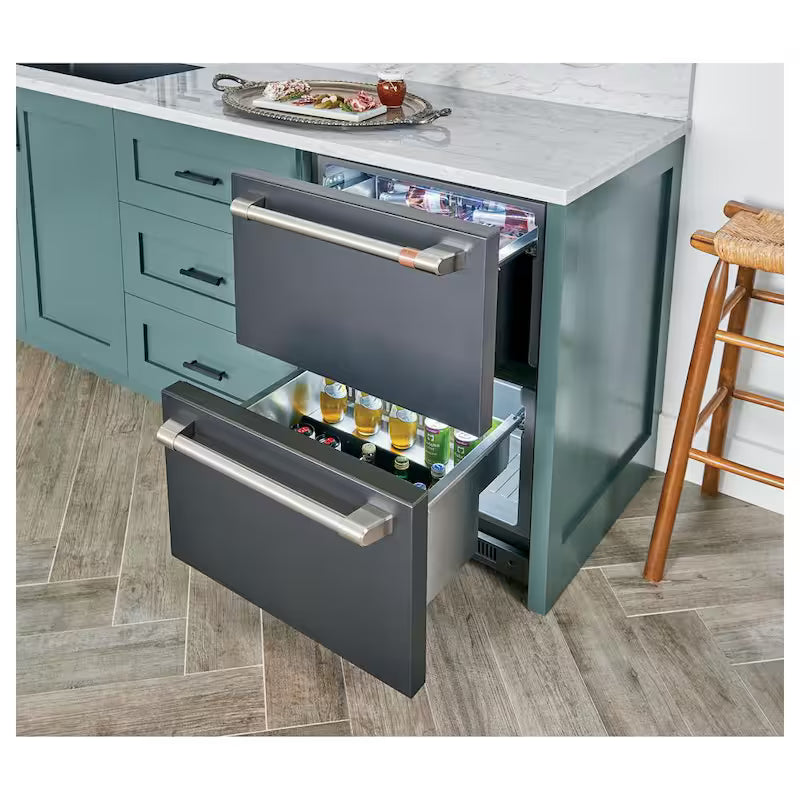 5.7 cu. ft. Matte Black Undercounter Dual-Drawer Refrigerator W22482