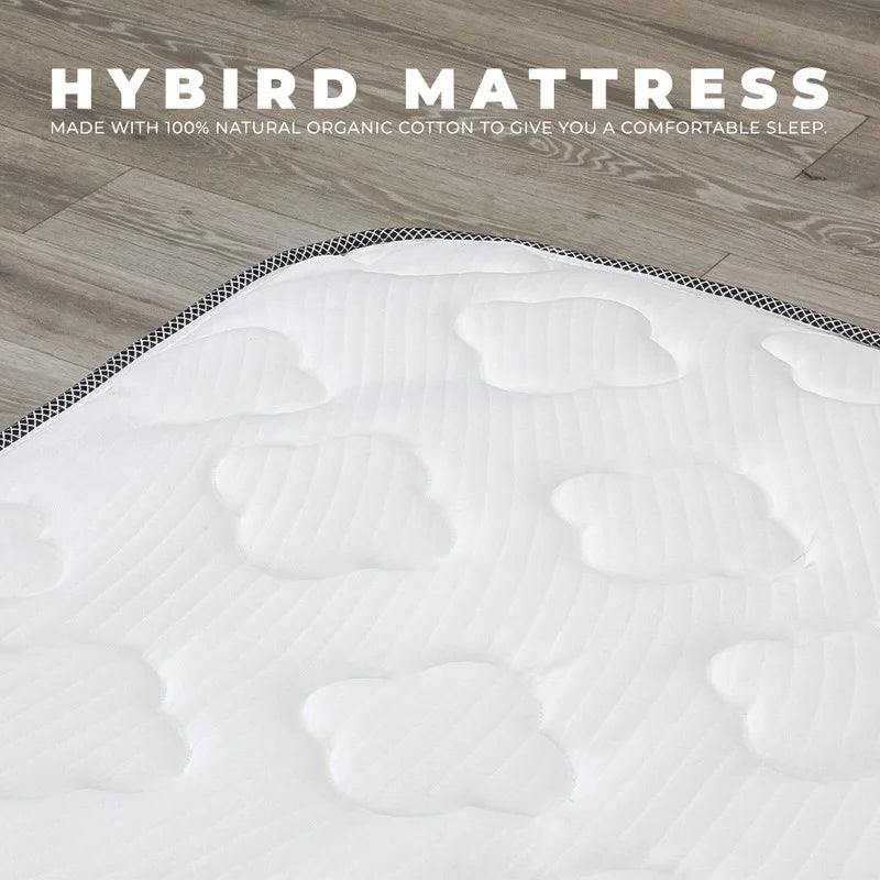 Twin Size 12 Inch Memory Foam & Spring Hybrid Mattress with Breathable Cover Y9984
