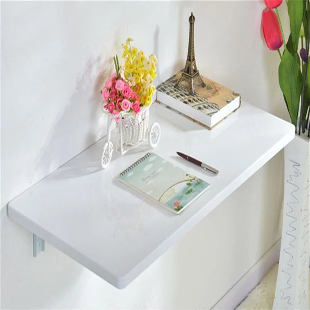 Wall-Mounted Drop-Leaf Folding Table White O181994
