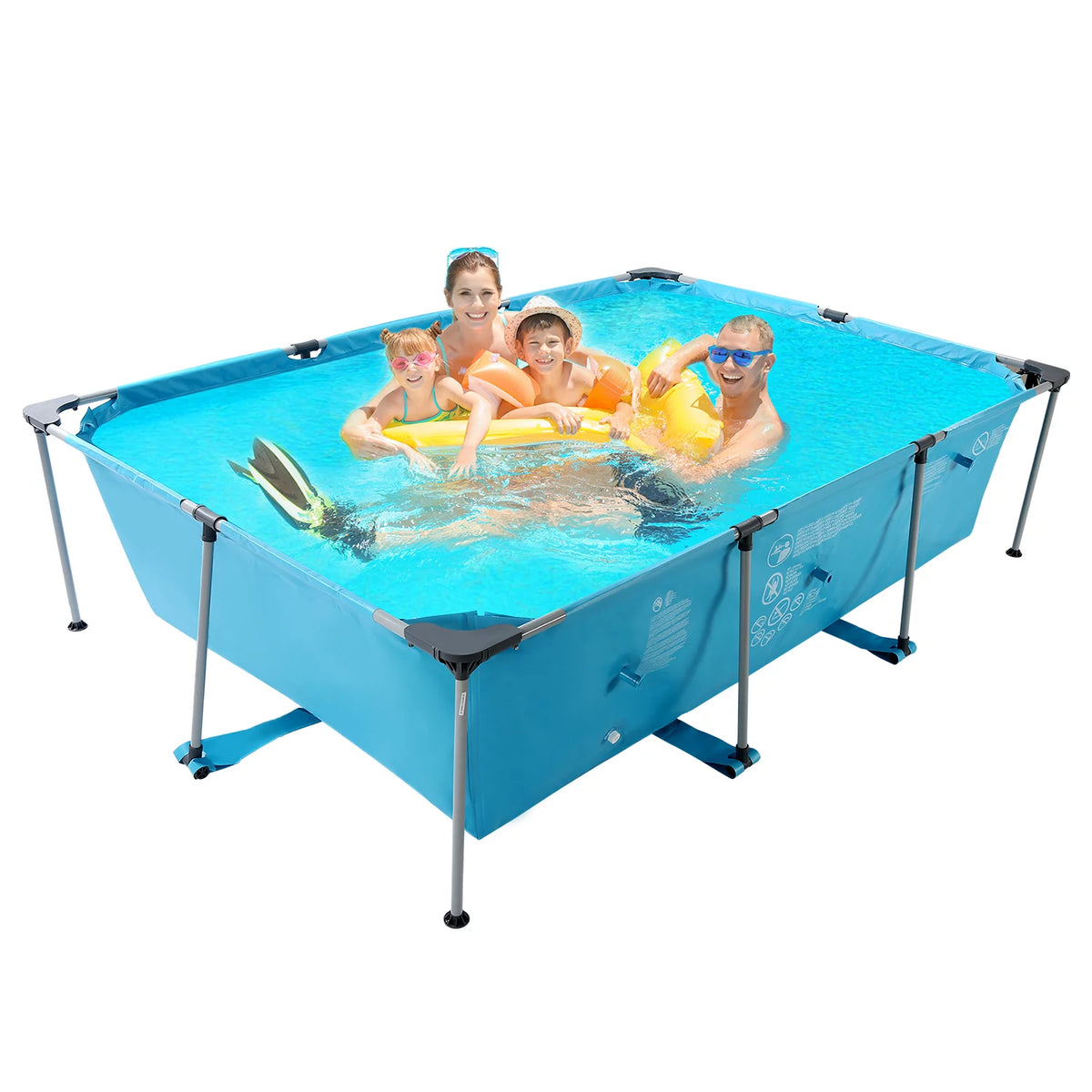 15ft Rectangle Metal Frame Swimming Pool D29959