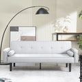Linen Futon Sofa Bed with Armrests Y24154