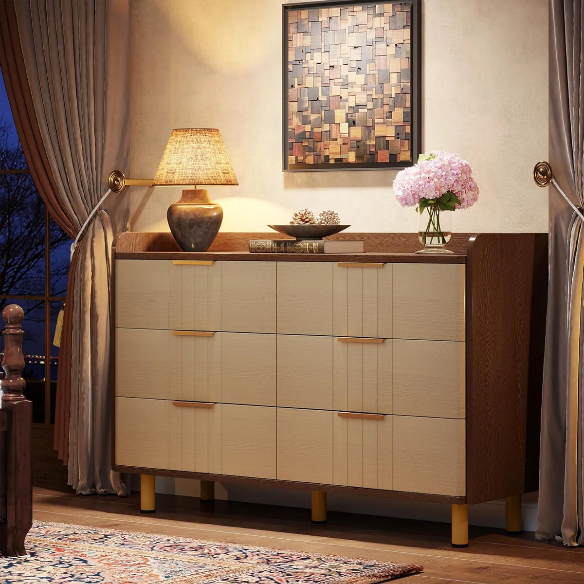 6 Drawer Wood Dresser L693