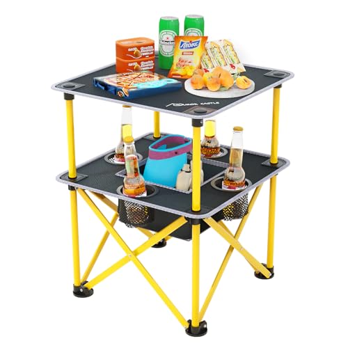 Folding Camping Table with 4 Cup Holders and Travel Bag K204171