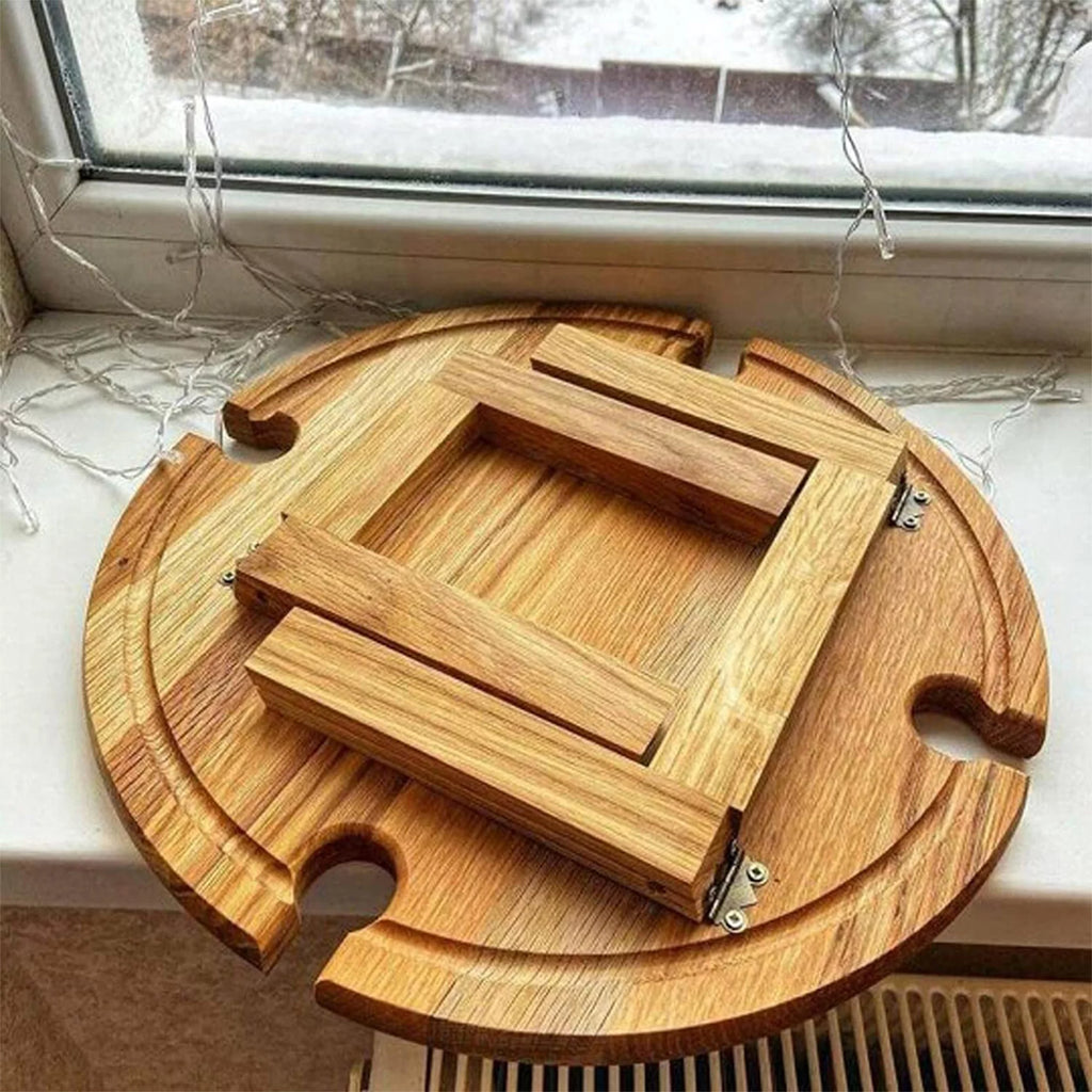 Wooden Round Folding Table A41647