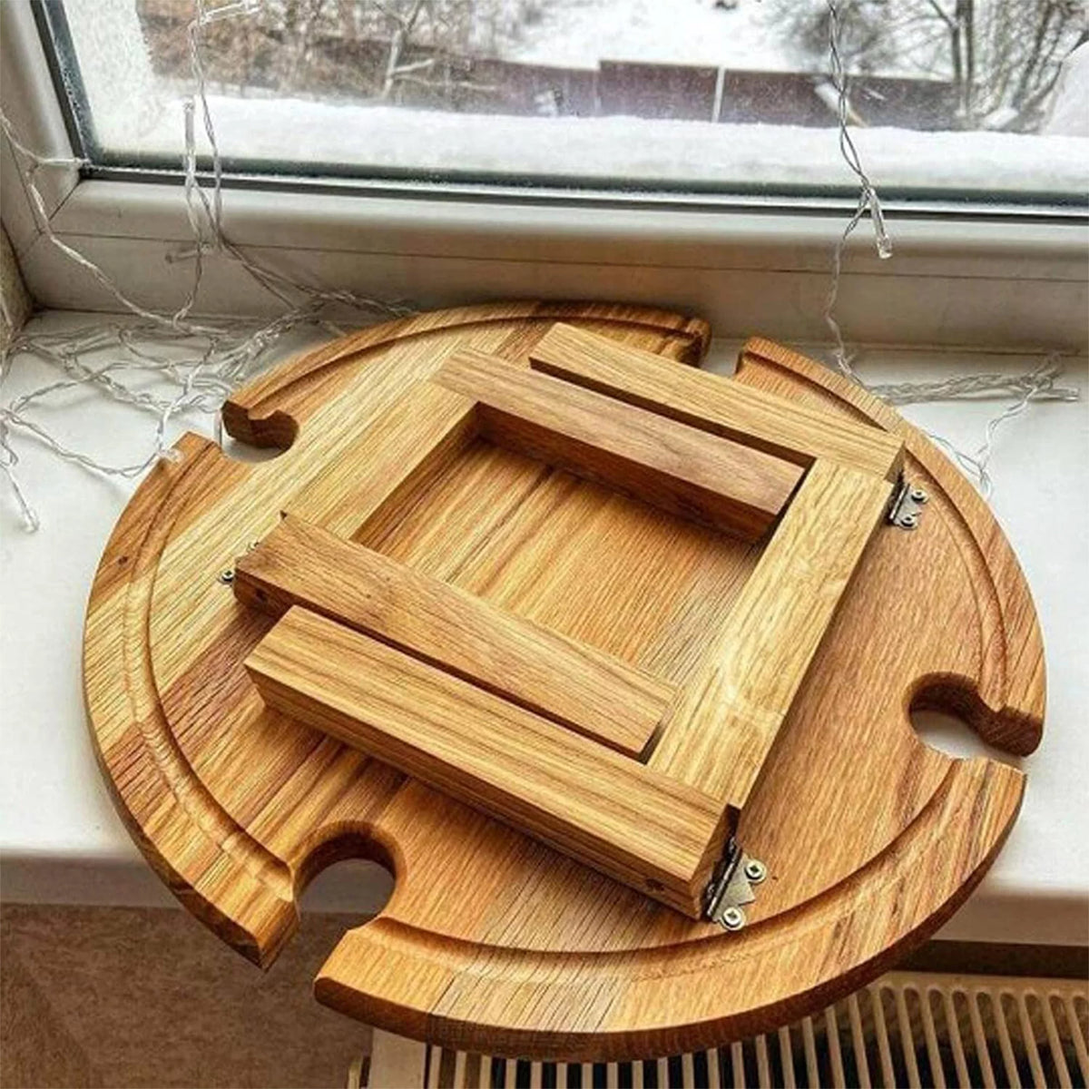 Wooden Round Folding Table A41647