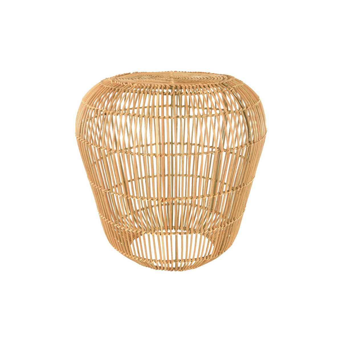 Handwoven Rattan Accent Table with Metal Frame B368