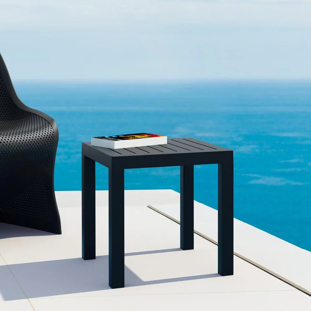 Black Resin Side Table J709