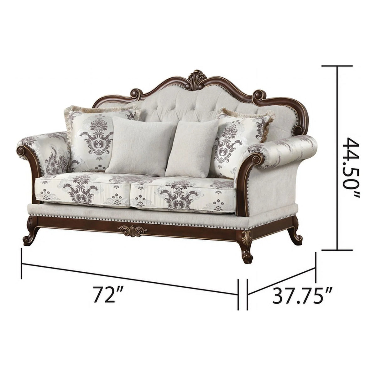 White 2PC Tufted Living Room Set S942