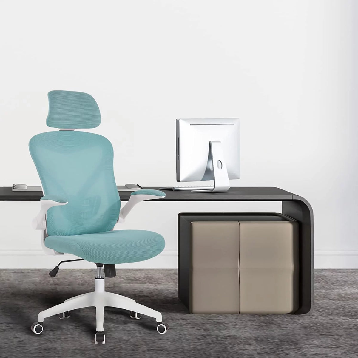 Office Chair with Headrest, Mesh Back and Wheels N905689