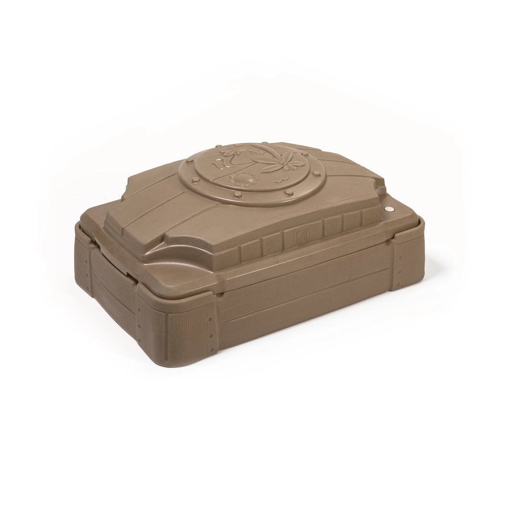 Brown Plastic Kids Sandbox with Cover R5915