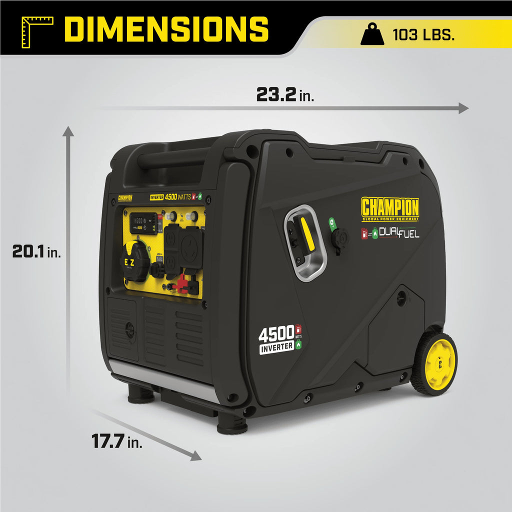4500-Watt Portable Dual Fuel Inverter Generator F730