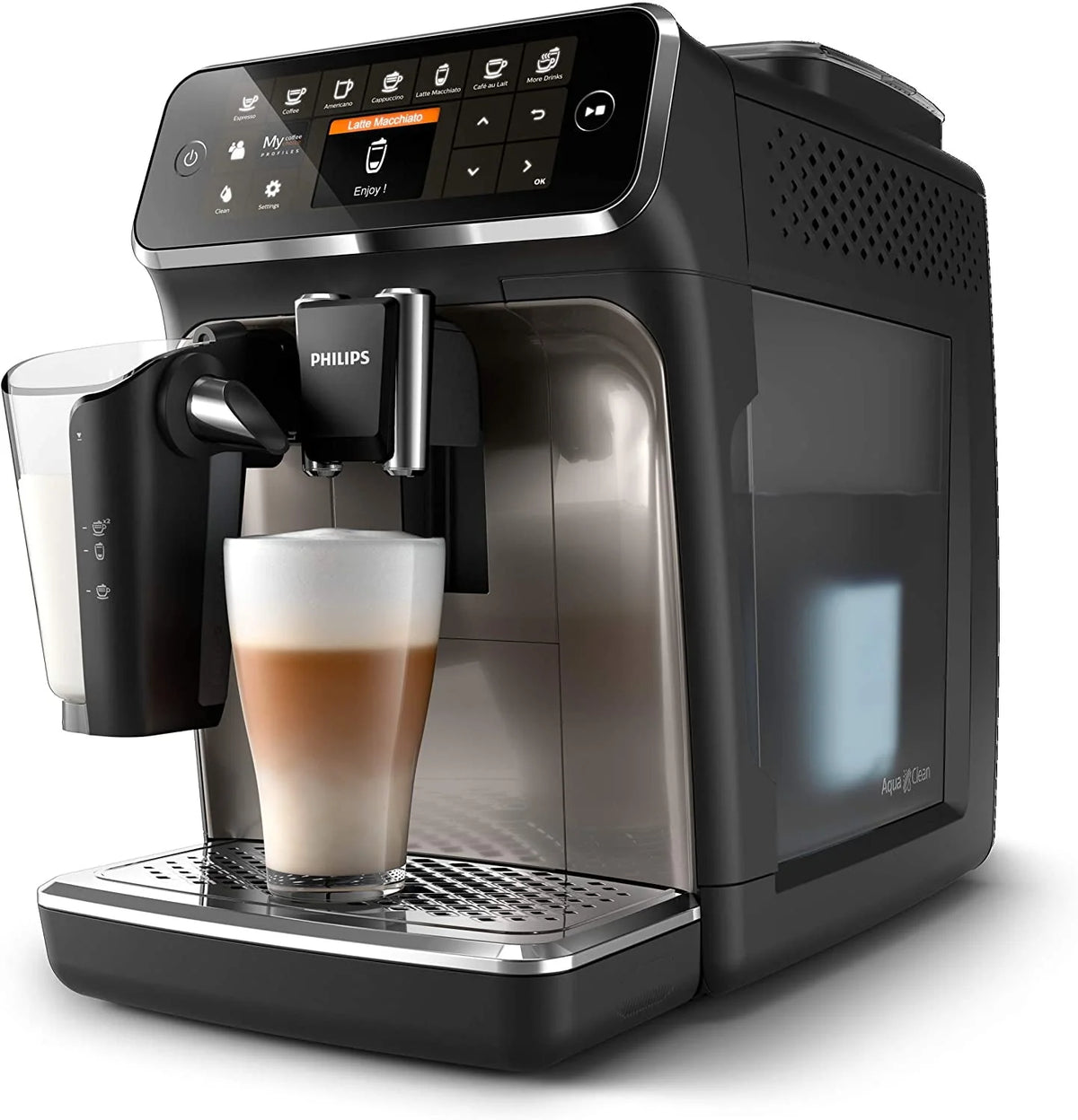 Fully Automatic Espresso Machine with LatteGo, Silver U4083