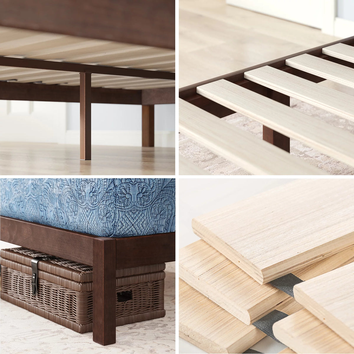 Queen Acacia Wood Platform Bed Frame E1948