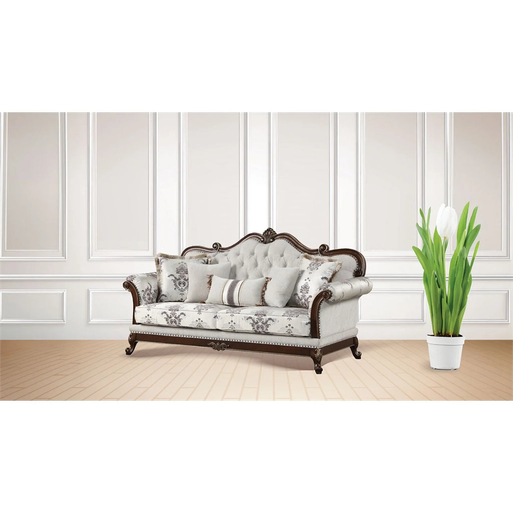 White 2PC Tufted Living Room Set S942