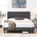 Queen Upholstered Platform Bed Frame Y261