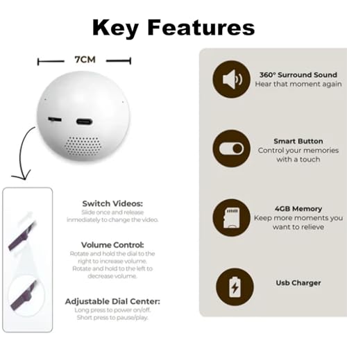 2.7inch Light Up Sphere 3D Crystal Ball with Electronic Display Sound G106296