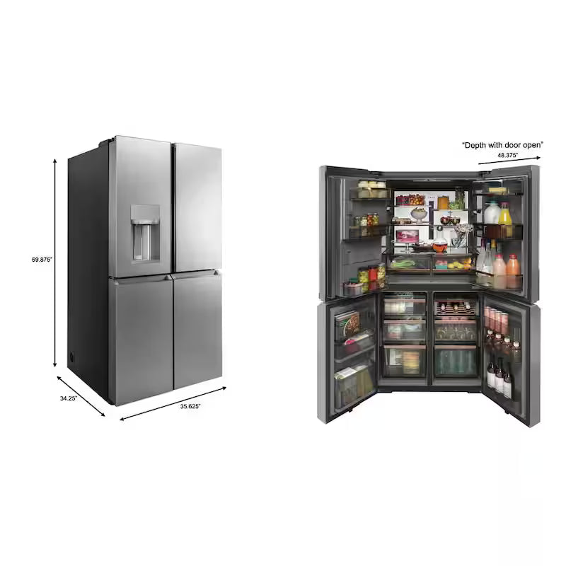 Platinum Glass 4-Door French Door Refrigerator D72127