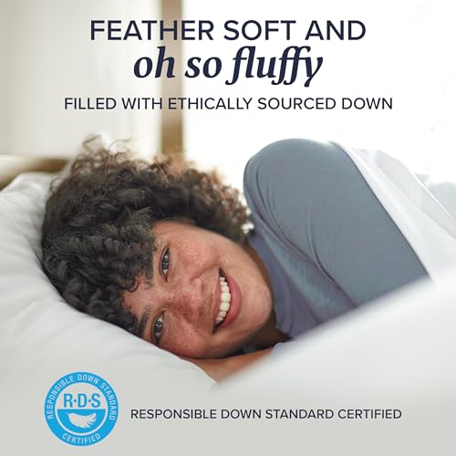 Queen Size Set of 2 Down Bed Pillows V728