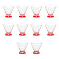Martini Glasses 8.25 oz Set of 10 Red X8631