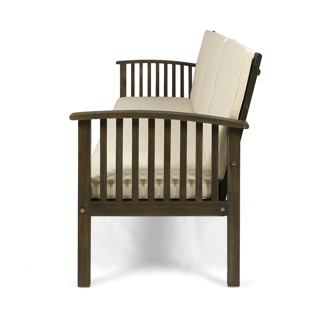 Acacia Wood Sofa with Cushions I29552