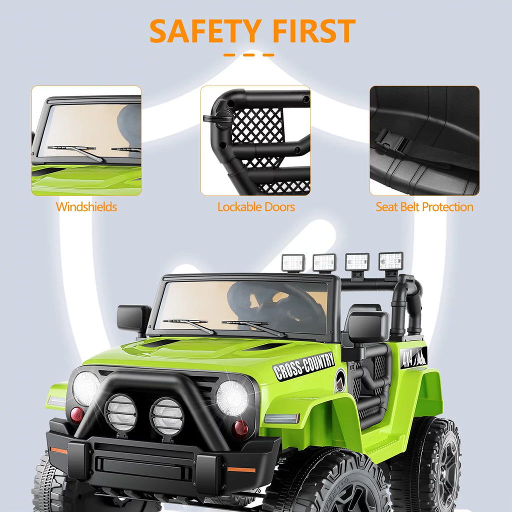 12V Green Kids Ride On Truck with Remote Control R265