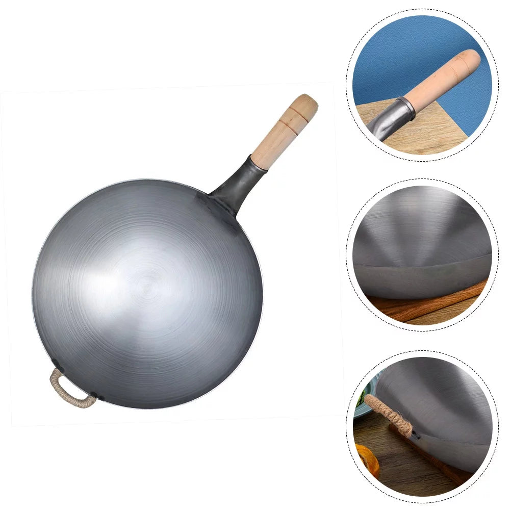 Stainless Steel Single Handle Wok Q3304